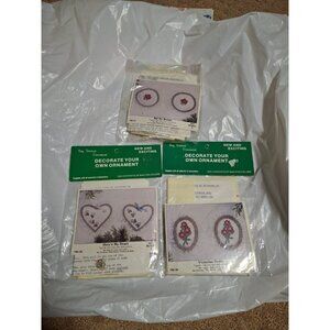 LOT OF 3  TINY TREASURE Ornaments Kits,  Make 6 Total Ornaments
